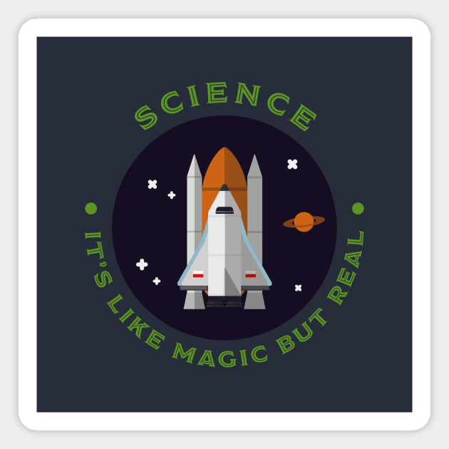 Science - It's like magic, but real - Joke Magnet by Room Thirty Four